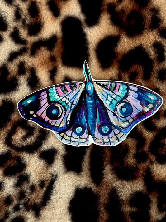 Violet moth sticker